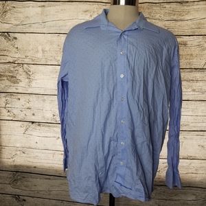 Nautica Blue Long Sleeve Button Down Shirt Size XXL.Pit to pit approx:  27 inc